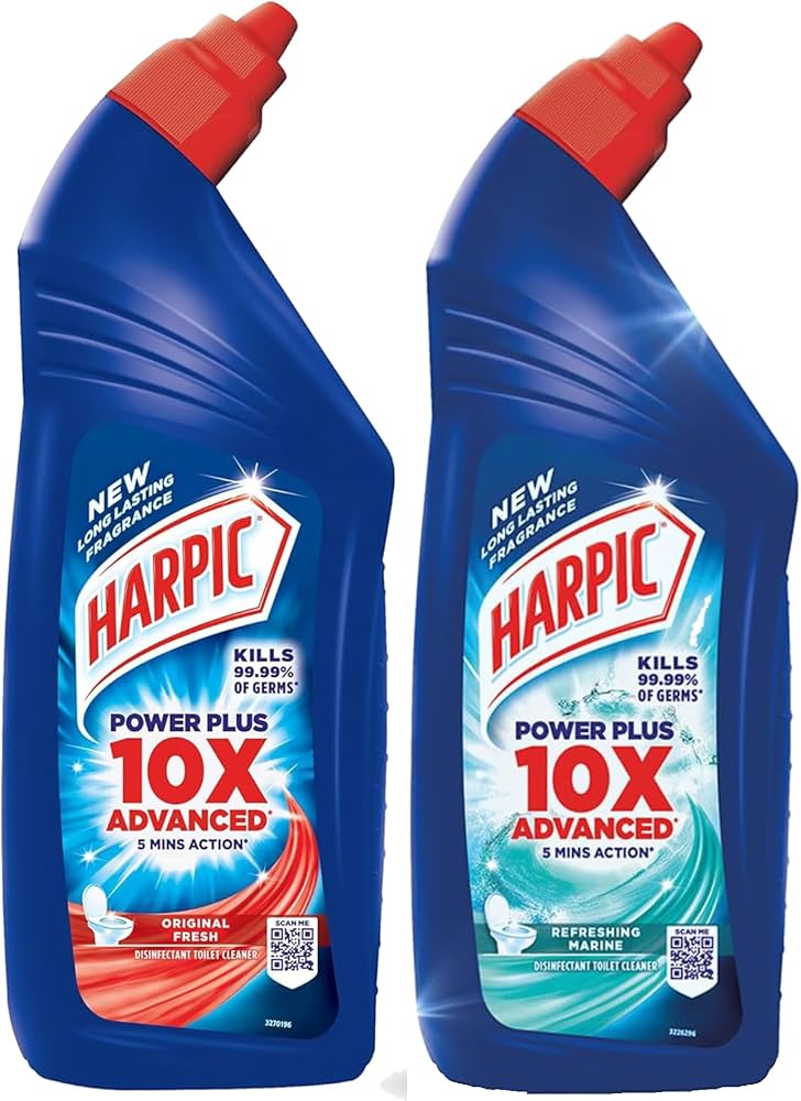 Harpic Power Plus 10X Max Clean Original Toilet Cleaner, 2x1L