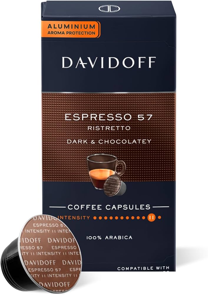 Davidoff Espresso 57 Intensity 11/12 Coffee Capsules, 10 Capsules, 55g