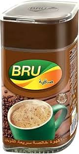 BRU PURE INSTANT COFFEE GLASS JAR, 100G