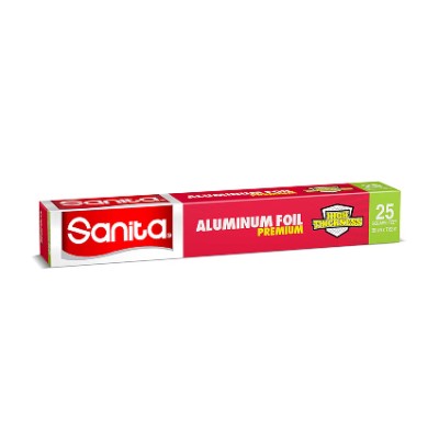 sanita aluminum foil, 25 sq.ft.