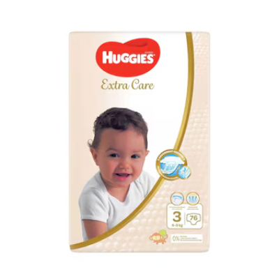Huggies Extra Care Size 3 Jumbo 76s