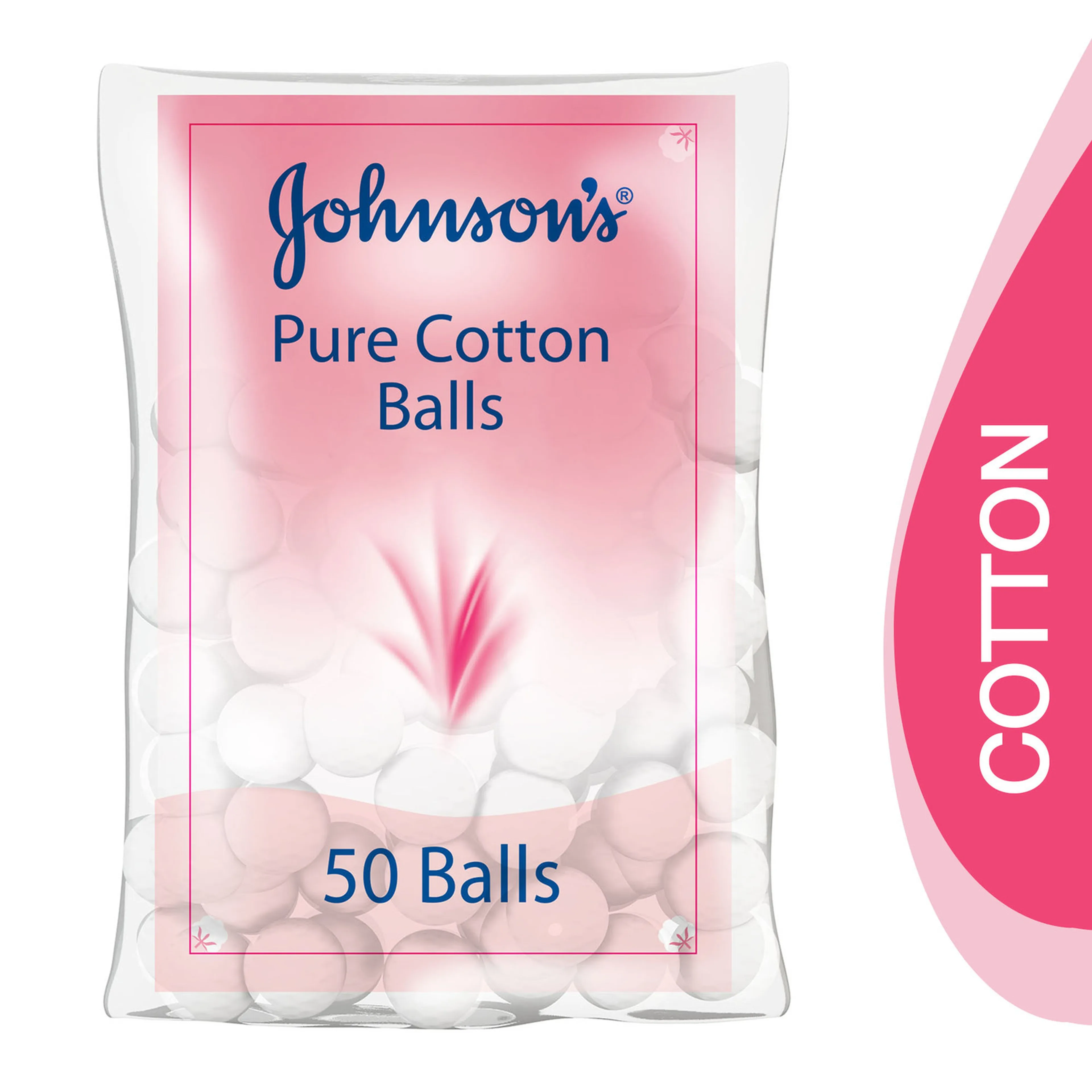 Johnson's Baby Pure Cotton Balls, 50 Balls