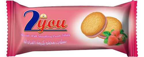 2you Biscuits With Strawberry Cream Filling 22g