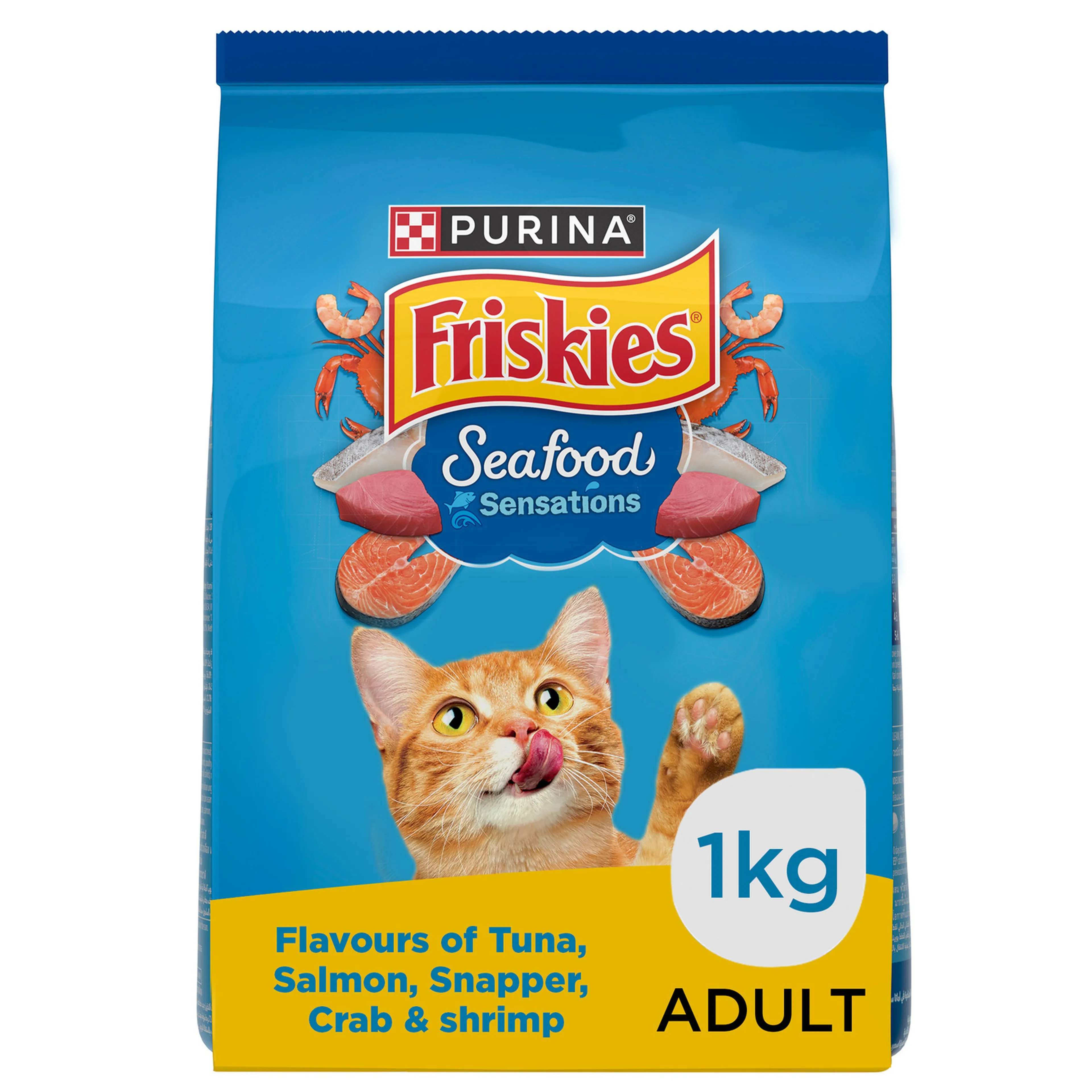 Friskies Adult Seafood Sensations Cat Food Bag, 1kg