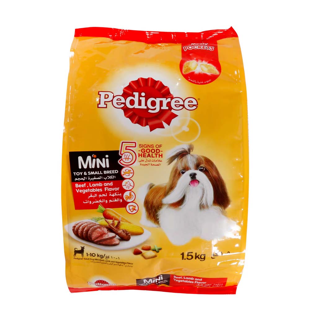 Pedigree Beef, Lamb & Vegetables Small Breed Dry Dog Food, 1.5kg