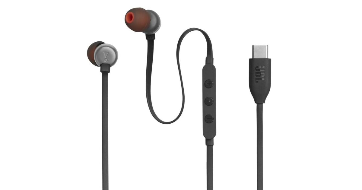 JBL EARPHONE WIRED BLACK T310C USB-C