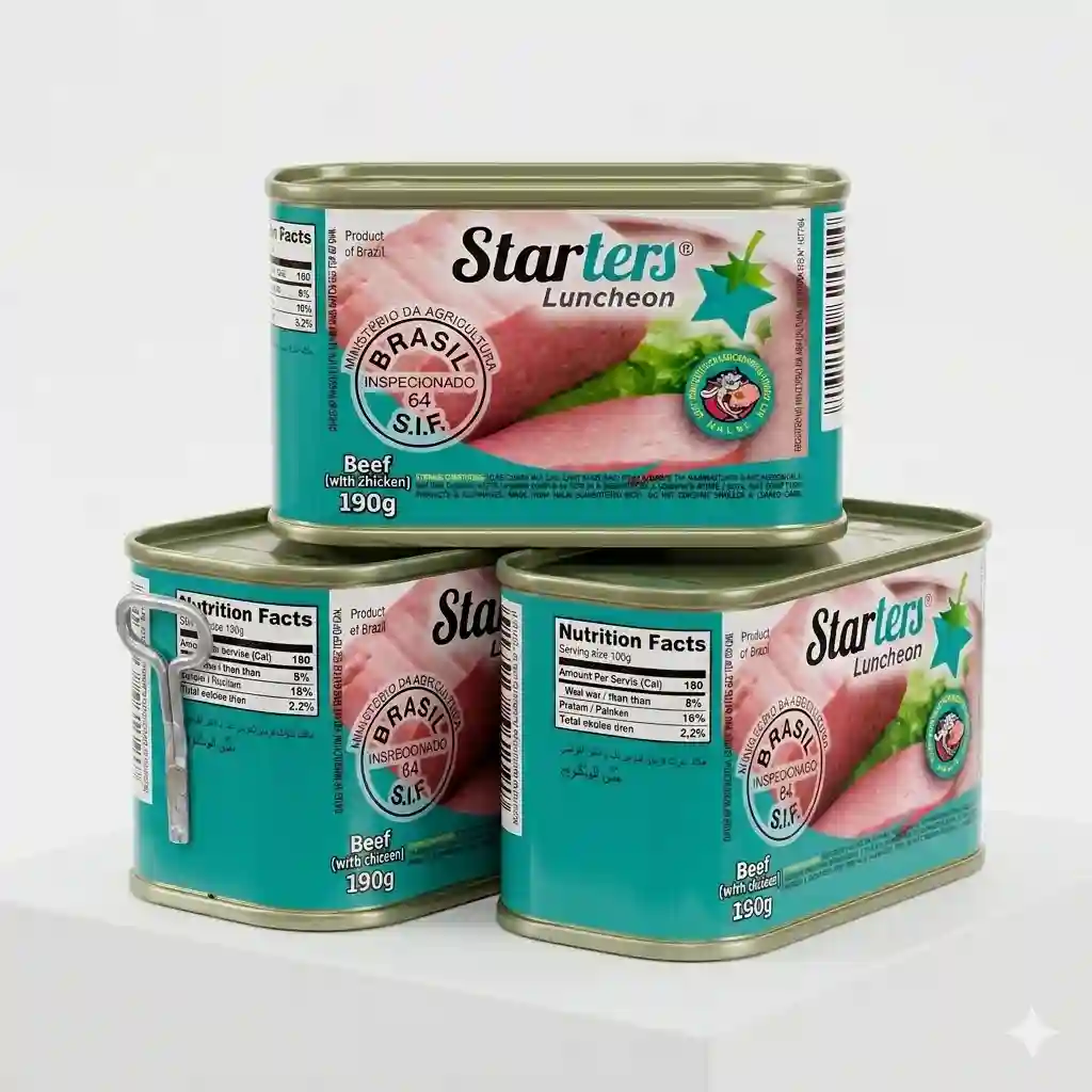 Starters Luncheon Meat Beef 200g 156-001 Outer