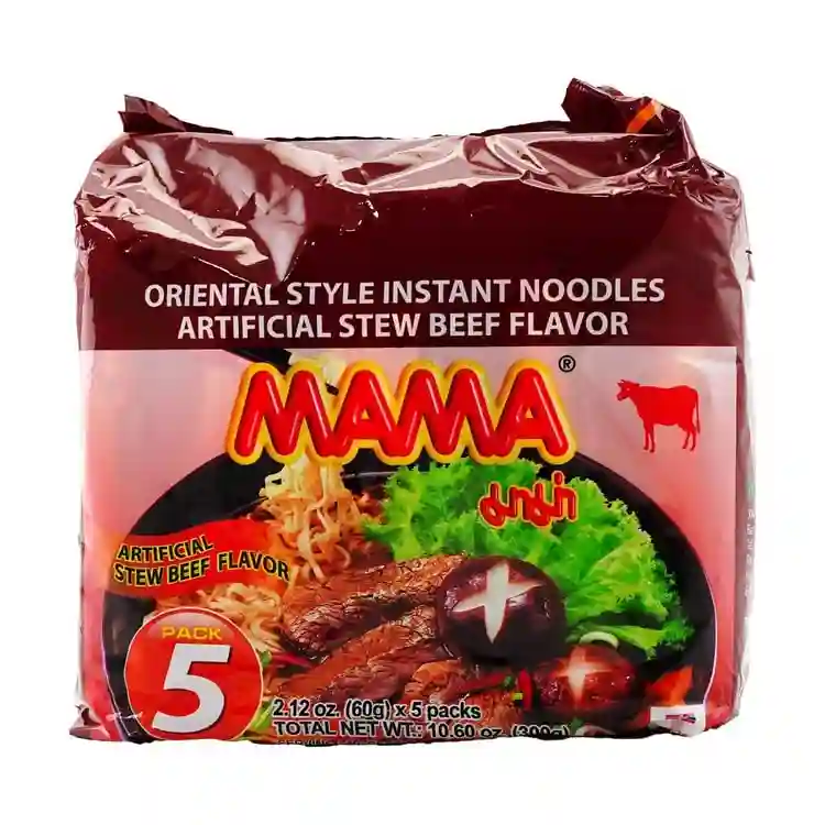 Mama Noodles Stew Beef Flavor 300GM  (60GM*5