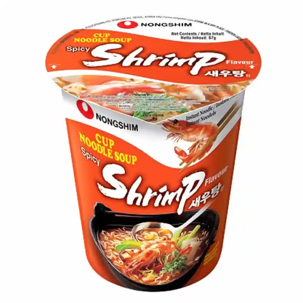 Nongshim Cup Noodle Soup Spicy Shrimp Saewootang 67g
