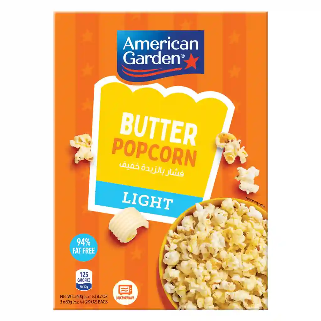 American Garden Butter Popcorn Light 80GM