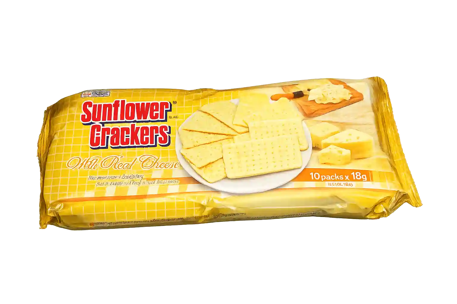 Sunflower Crackers Cheese 10x18gm