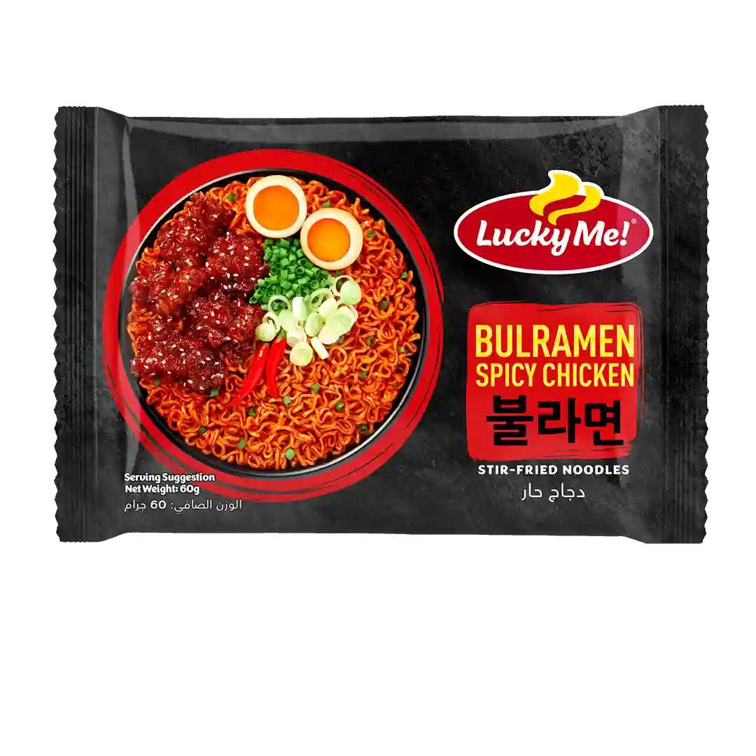 Lucky Me Spicy Chicken Bulramen Noodle 60GM