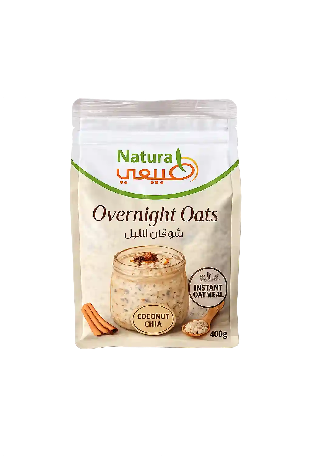 Natural Overnight Oats Coconut Chia 400GM