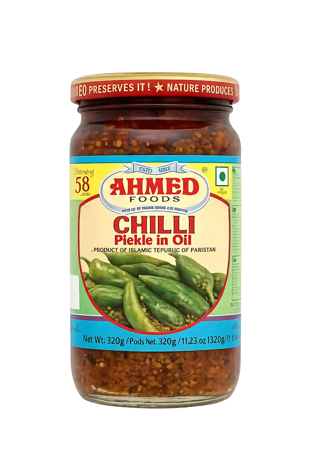 Ahmed Chilli Pickle in Oil 320GM