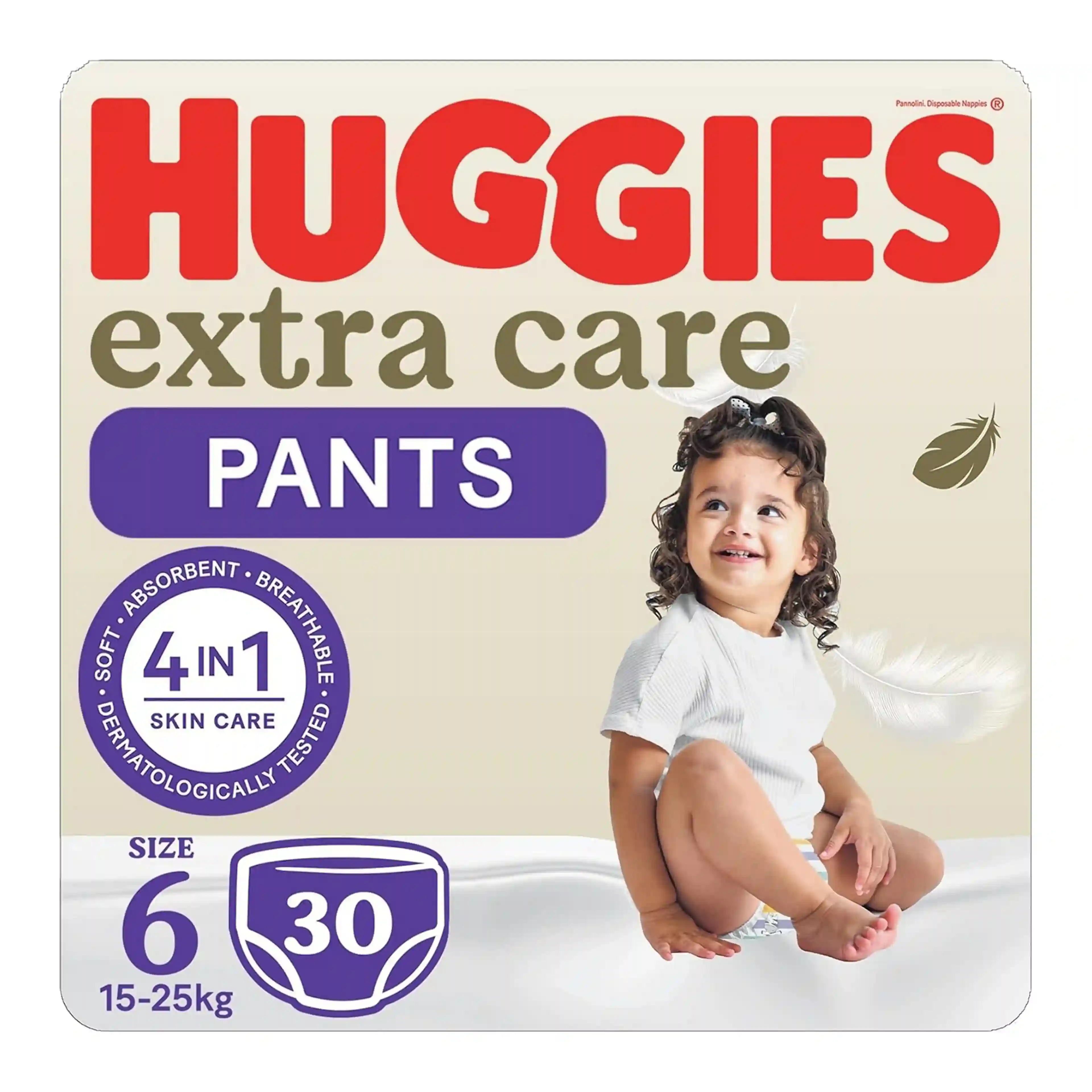 HUGGIES EXTRA CARE PANT CLOUD 6  30 pants