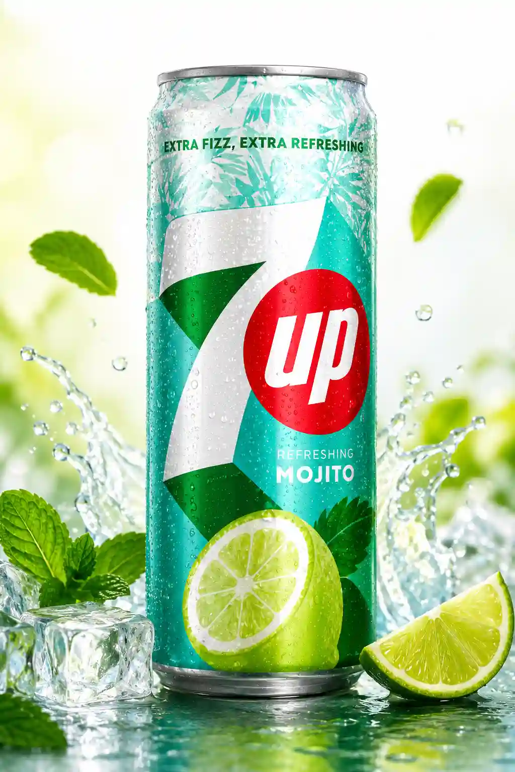 Lemon Mint Mojito Soft Drink 7Up 330ml.