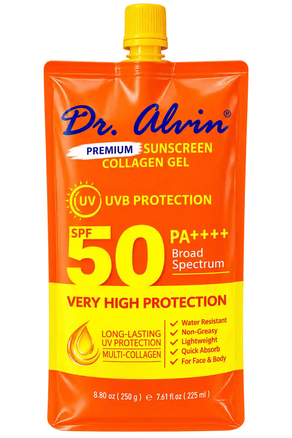 Alvin Sunscreen Cream Gel Spf50+ 50ML