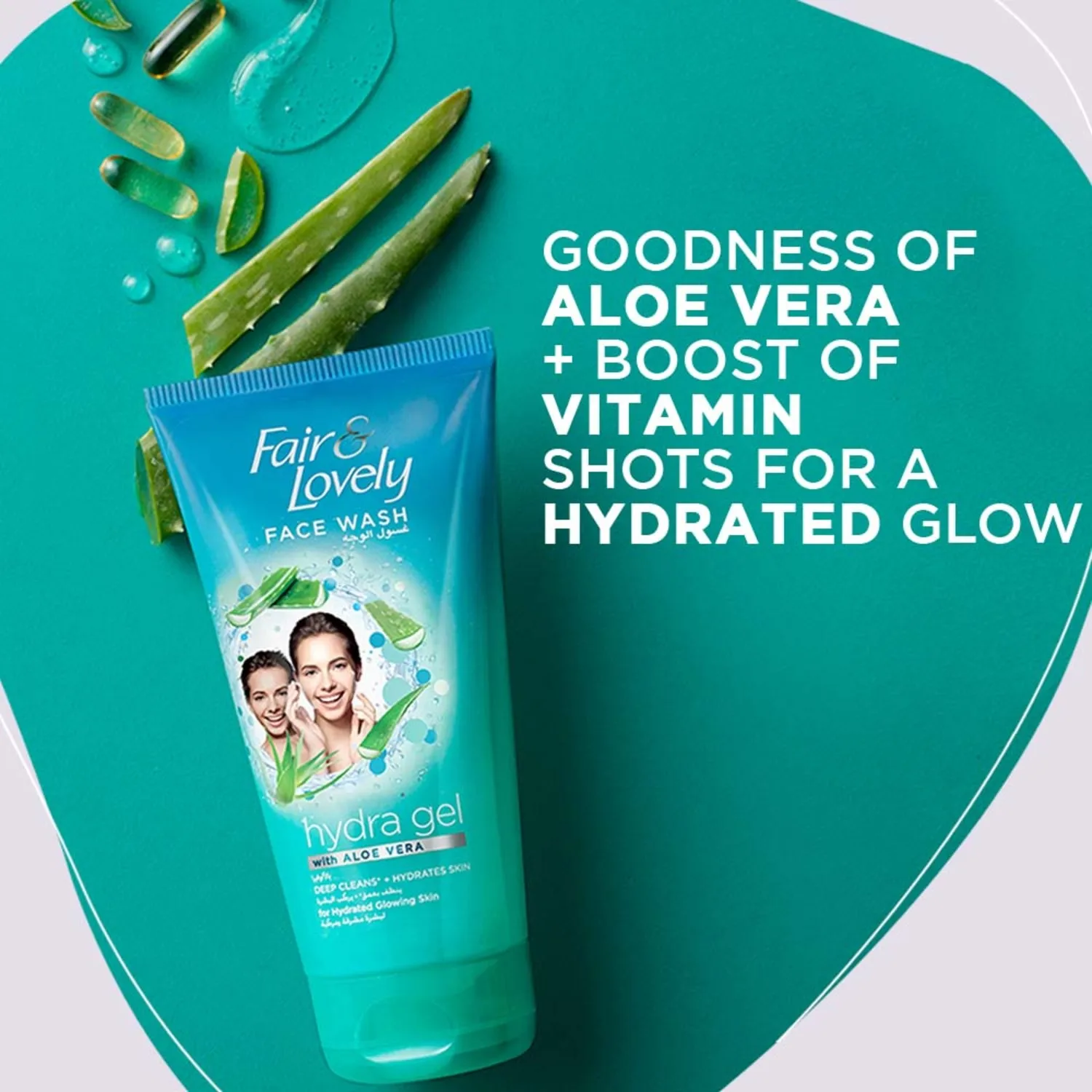 Fair & Lovely Glow & Lovely Formerly Face Wash With Aloe Vera, 150ML