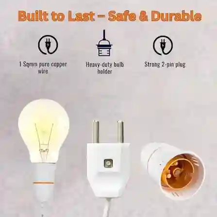 Two PIN Holder With Wire + Bulb