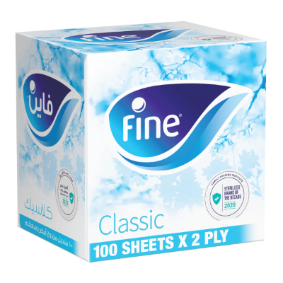 Fine Cubic Facial 2ply Tissue, 100 Sheets