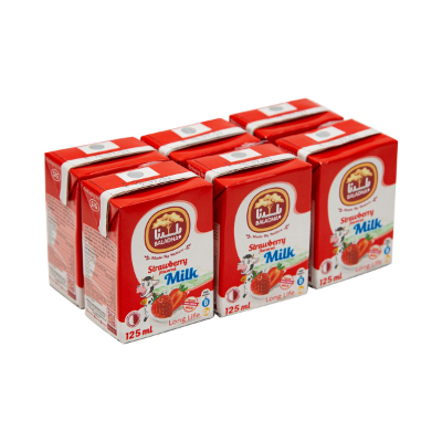 Baladna Uht Low Fat Strawberry Flavored Milk, 6x125ml