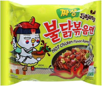 Samyang Jjajang Hot Chicken Flavor Ramen Stir Fried Noodles Pack, 140g