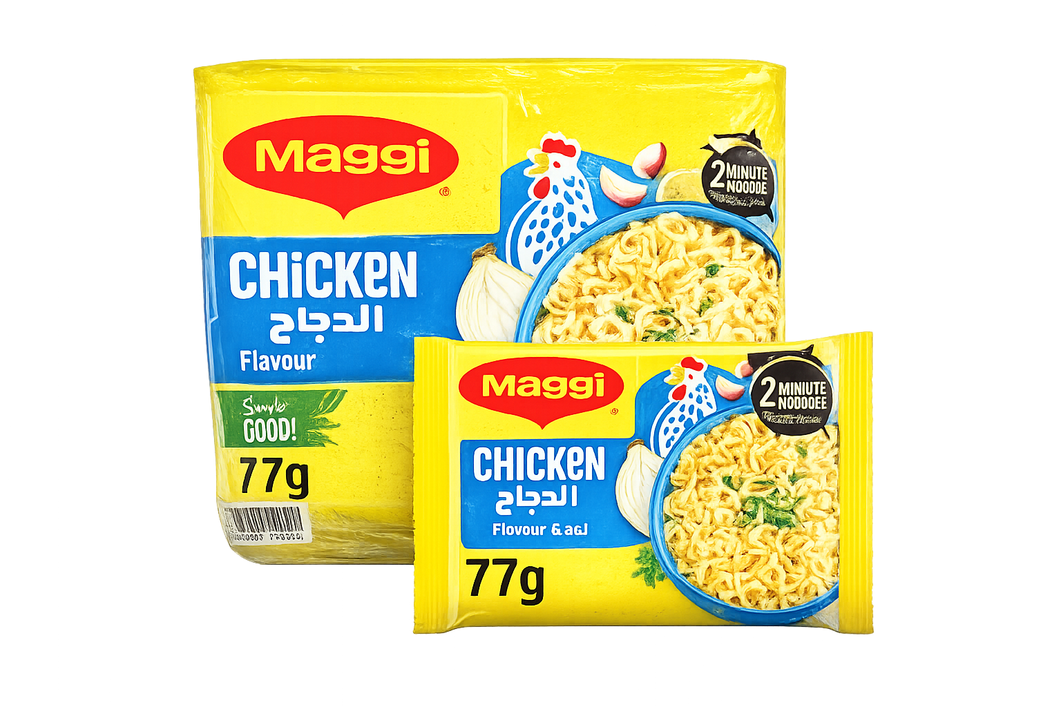 Maggi 2 Minute Chicken Noodles, 5x77g