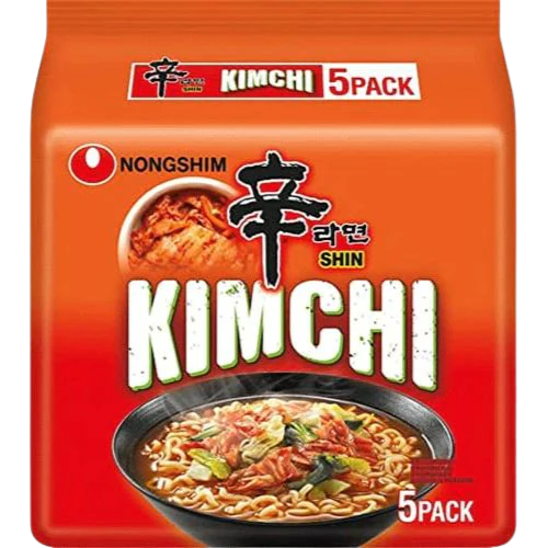 Samyang Kimchi Flavor Ramen Noodle Soup Pack, 5x120g