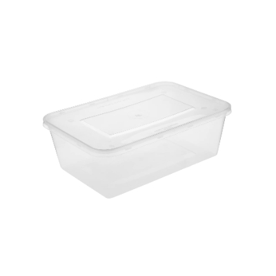 Rectangle Microwave Food Container With Lid 750 ML 50 Pcs