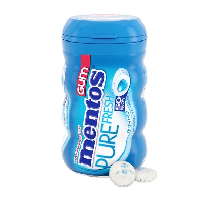 Mentos Pure Fresh Sugar Free Fresh Mint Chewing Gum, 56g