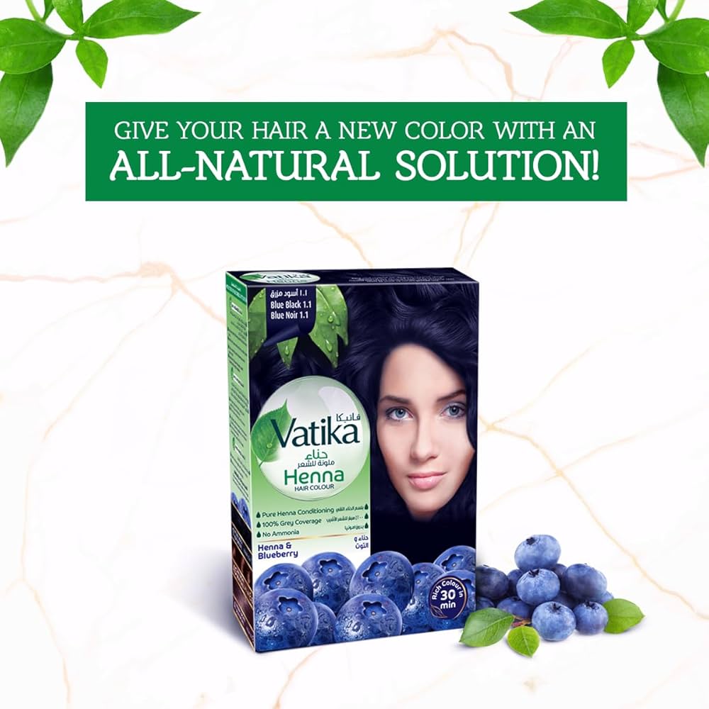Vatika Henna Blue Black Color, 60g