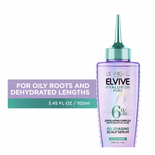 L'oreal Paris Elvive Hyaluron Pure Purifying Erasing Serum for Oily Hair, 102ML