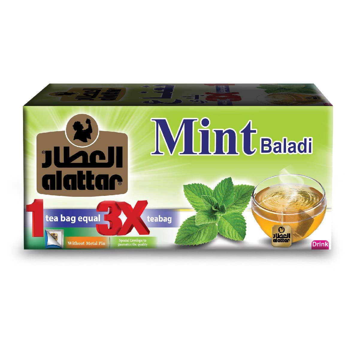 Al Attar Mint Baladi Drink, 20 Bags