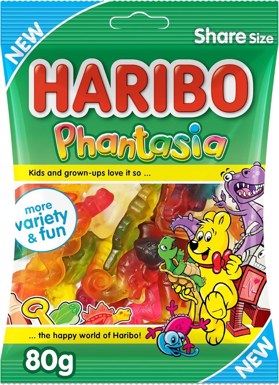 Haribo Phantasia Jelly Candy No Artificial Colors, 80gm