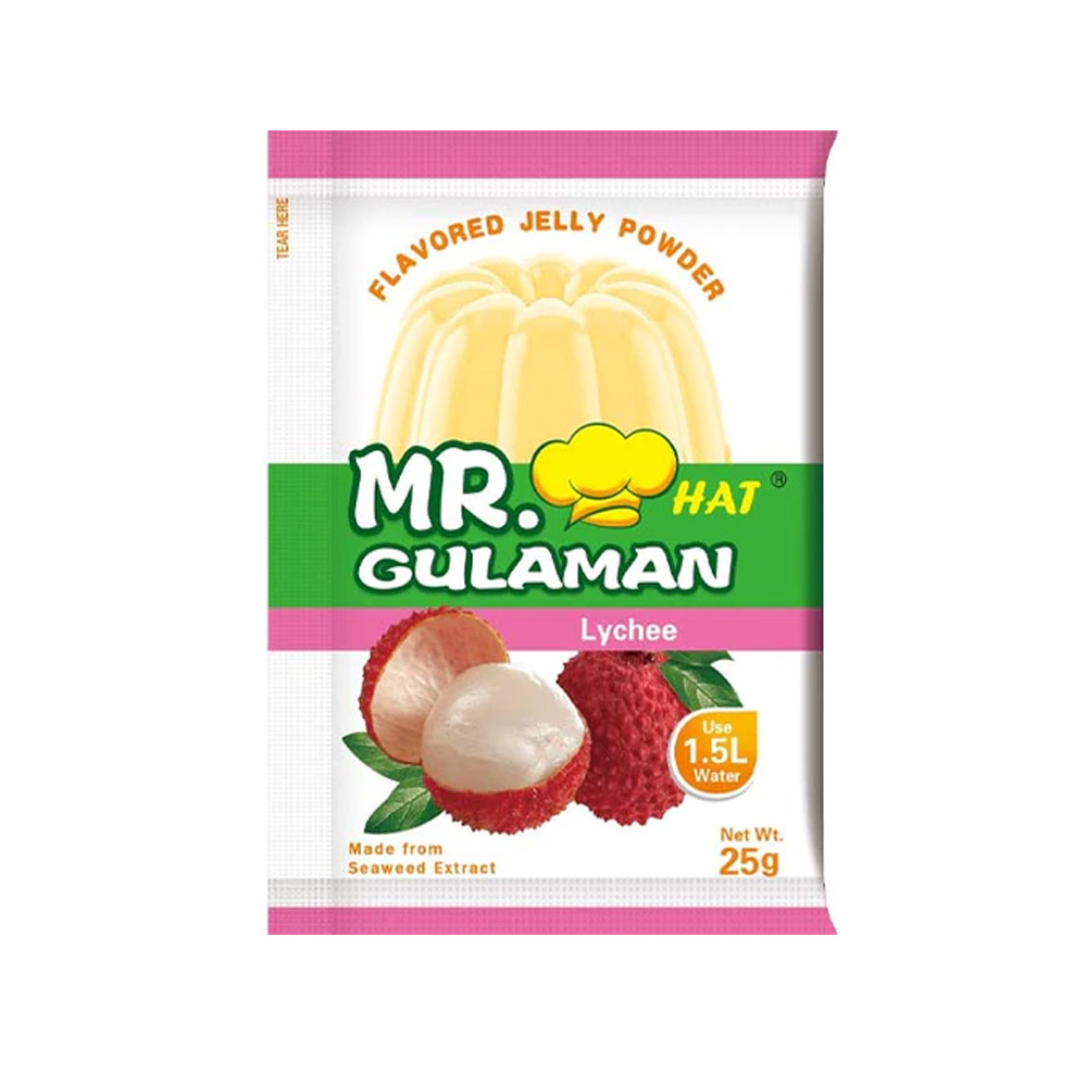 MR. Hat Gulaman Jelly Powder Lychee Flavor 10pcs
