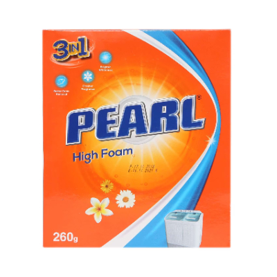 Pearl High Foam Detergent Powder, 260 GM