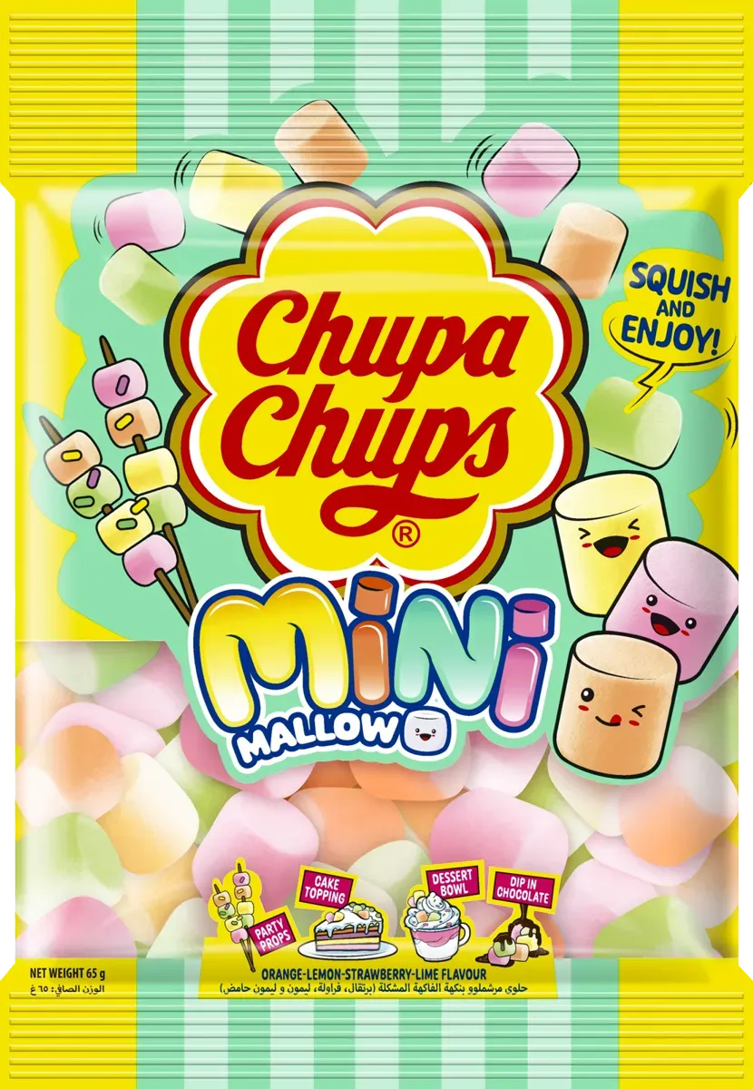 Chupa Chups Mini Mallow Fruit Flavor Marshmallow, 65gm