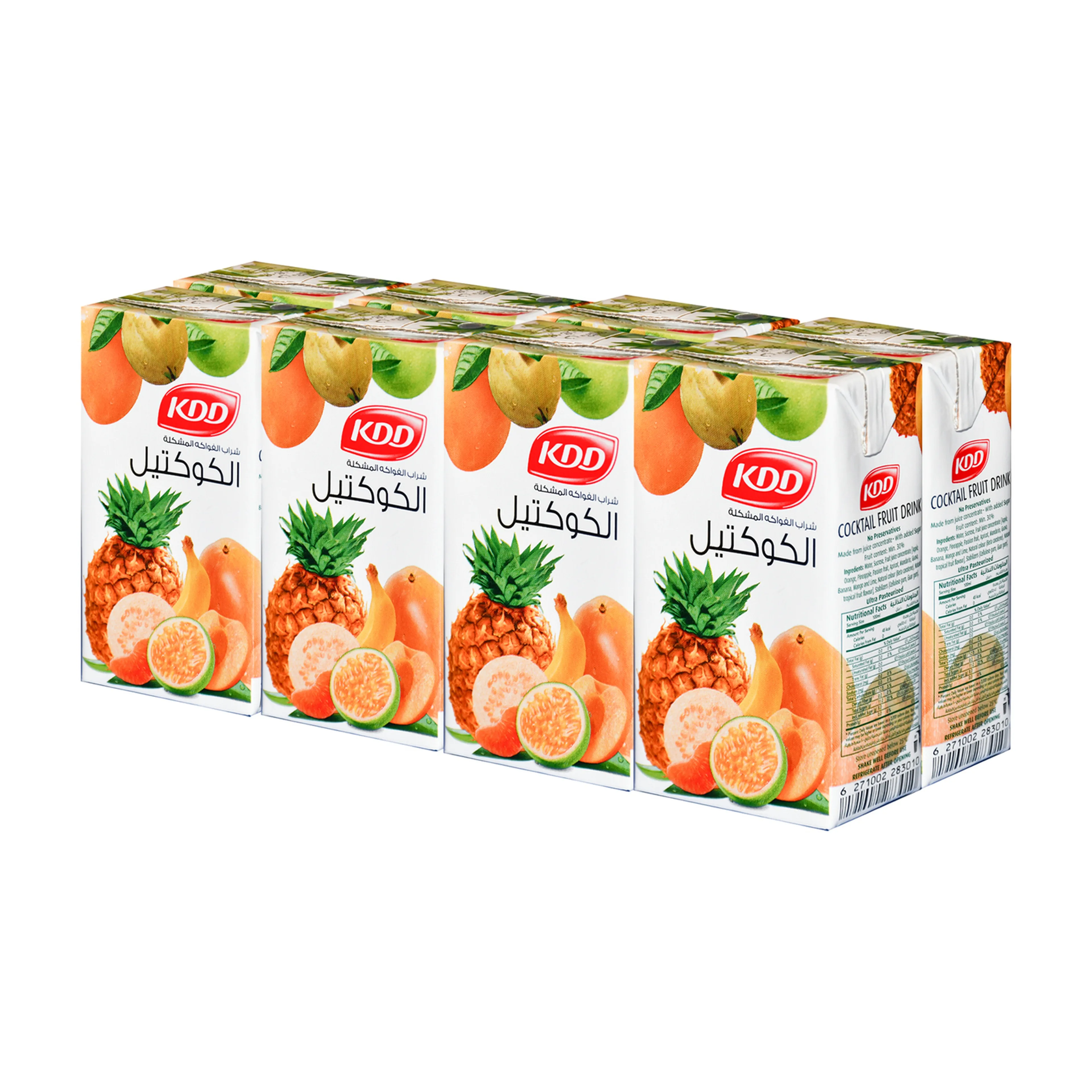 Kdd Cocktail Fruit Drinks, 8x125ml