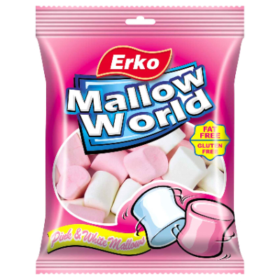 Erko Mallow World Pink and White Mallows 150 Gm