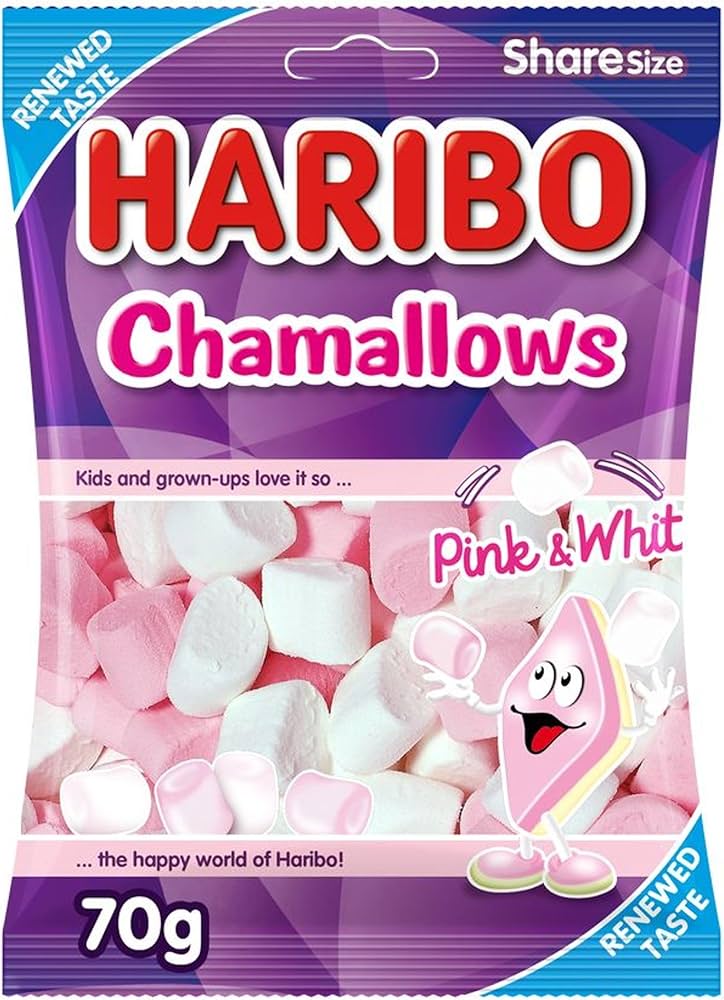 Haribo Chamallows Party Marshmallow No Artificial Colors, 70gm