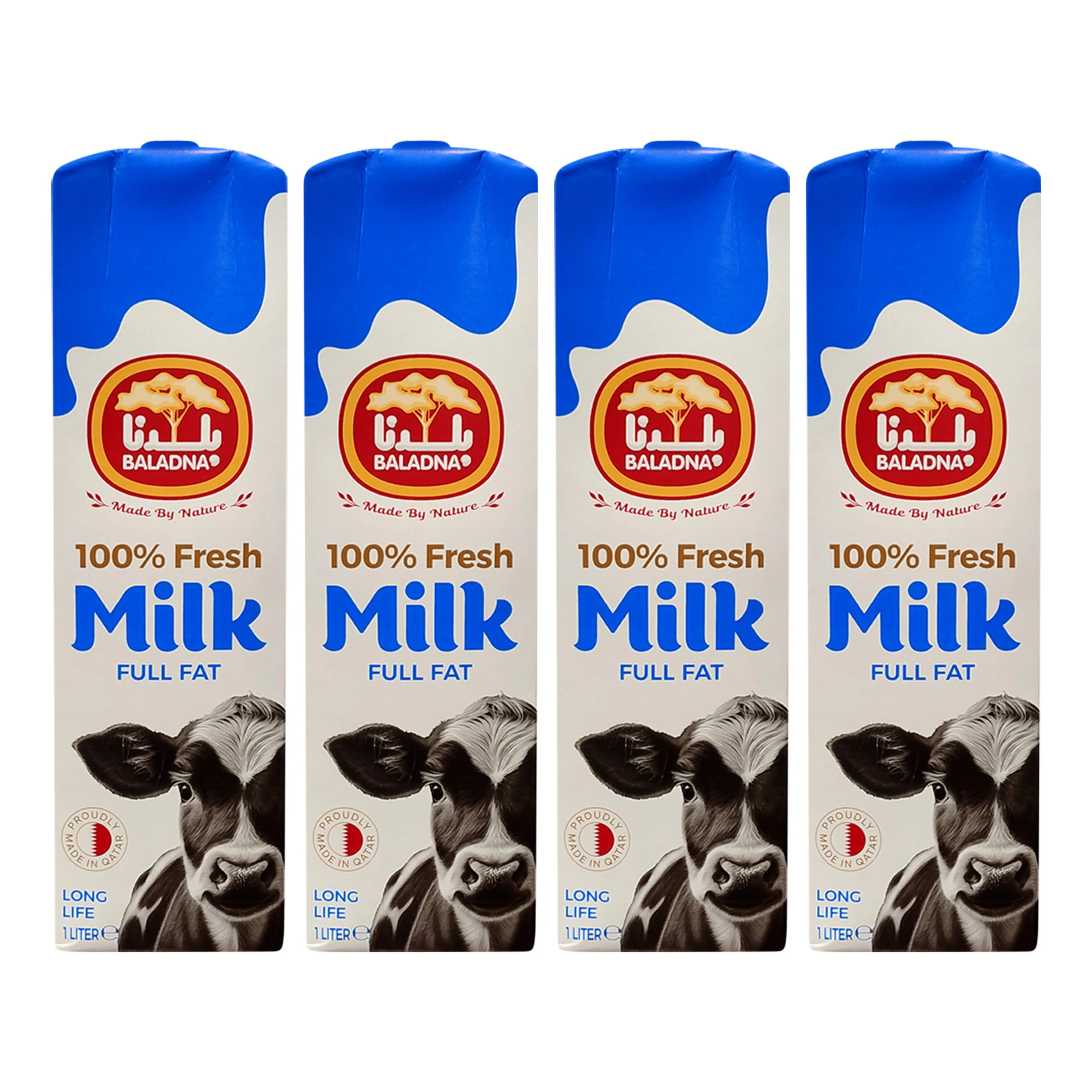 Baladna Full Fat Long Life Milk, 4x1l