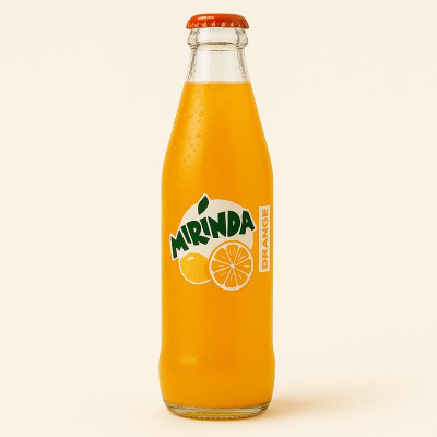Mirinda Orange Soft Drink Glass Bottle, 250ML
