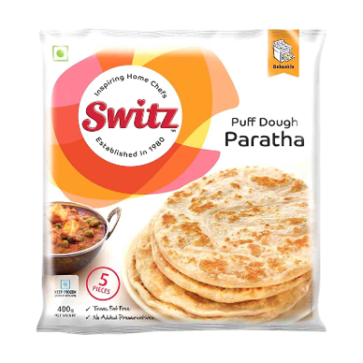 Switz Frozen Plain Paratha, 400gm
