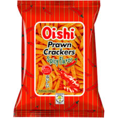 Oishi Prawn Crackers Spicy 90gm