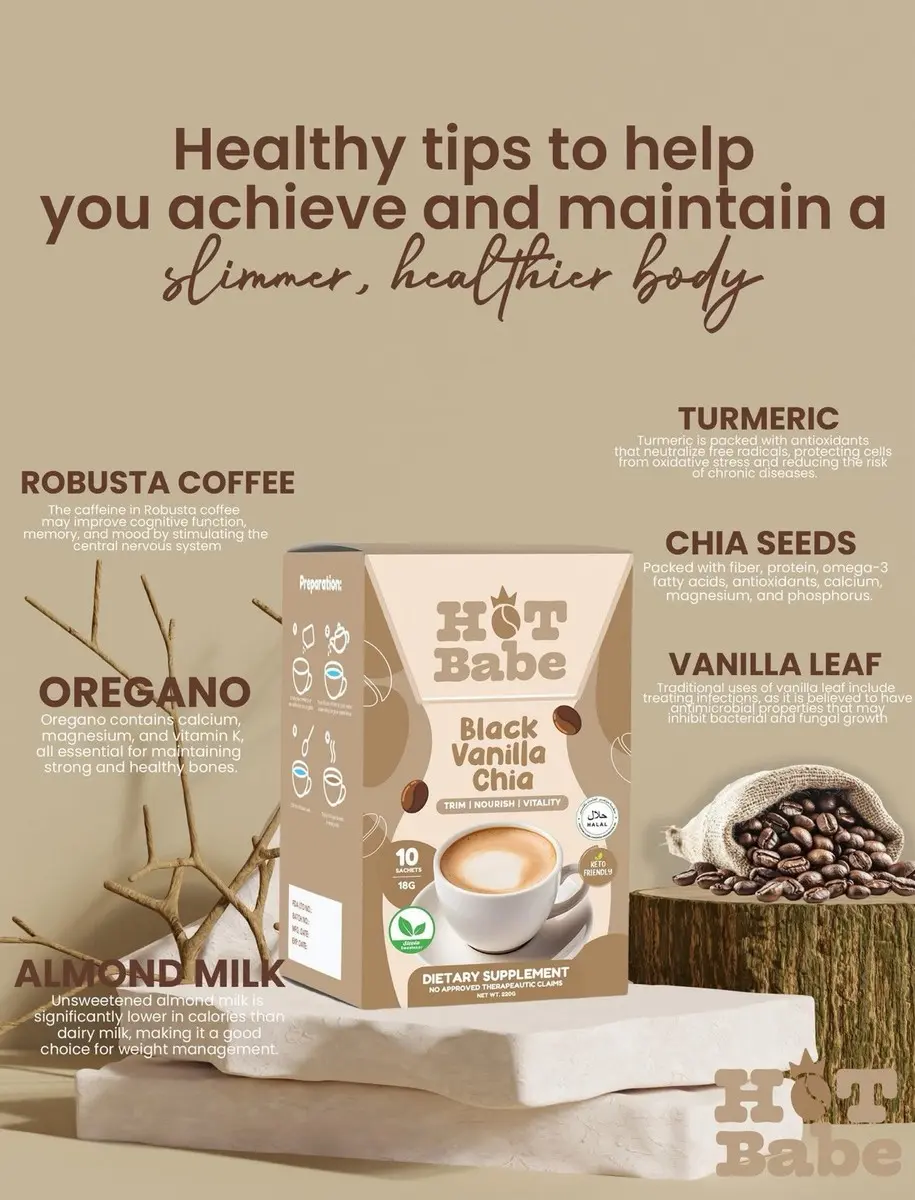 Hot Babe Black Vanilla Chia Sachets, 10x