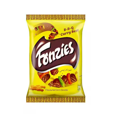 Fonzies Bbq Curry Flavour Corn Snacks, 70gm