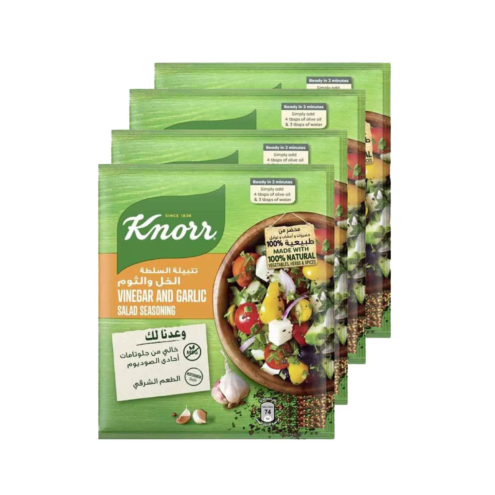 Knorr Vinegar & Garlic Salad Seasoning, 4x10gm