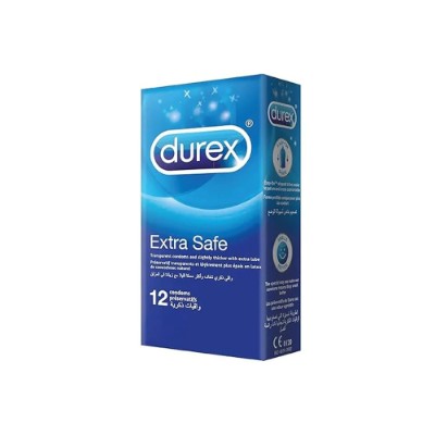 Durex Extra Safe Condoms for Men, 12 Pieces