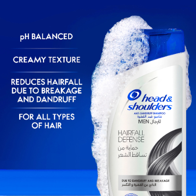 Head & Shoulders Anti-hairfall Anti-dandruff Shampoo, 400ML