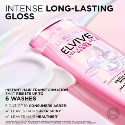 Elvive Glycolic Gloss Shampoo for Dull Hair, 600ML